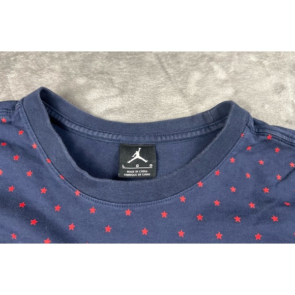 Air Jordan Shirt Men's Large Navy Graphic Logo 1992 Long Sleeve Pullover - Picture 4 of 9